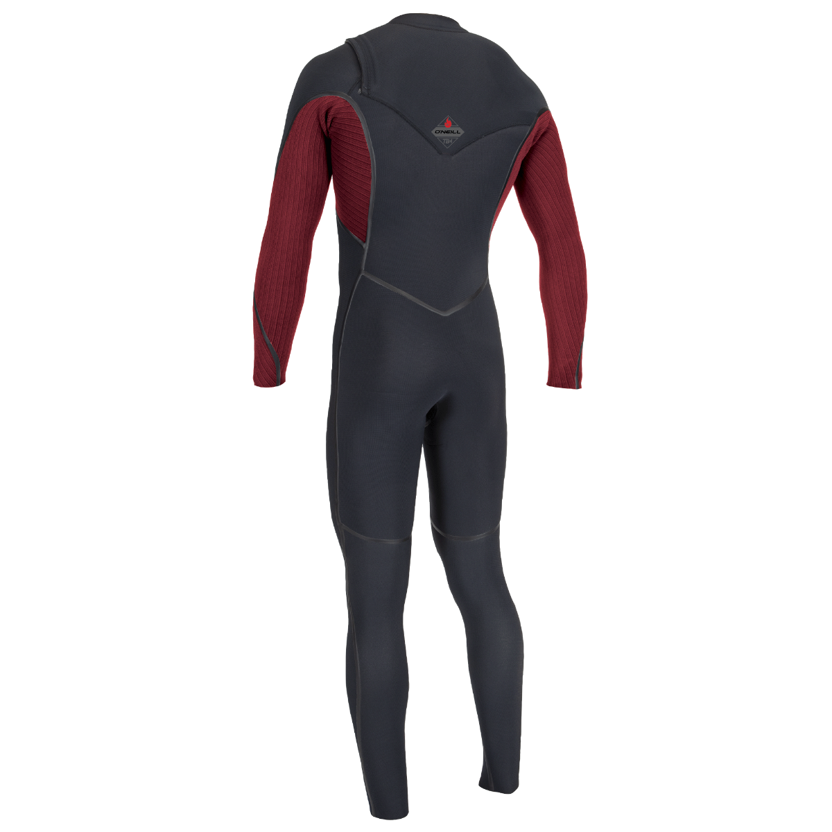 O'NEILL MENS HYPERFREAK FIRE 3/2 CHEST ZIP - BLACK / DARK RED