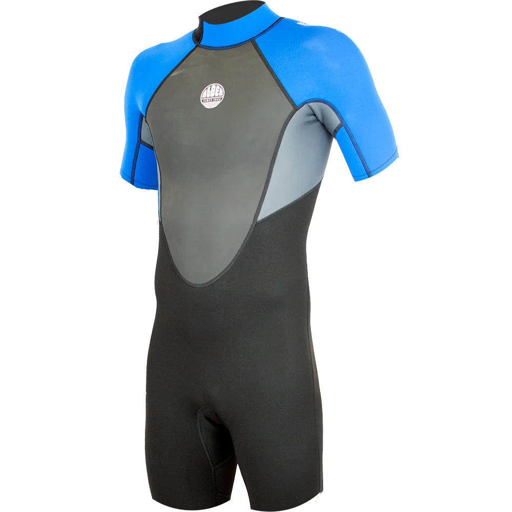 Alder Impact Shortie 3mm / 2mm Back Zip - Mens BLUE