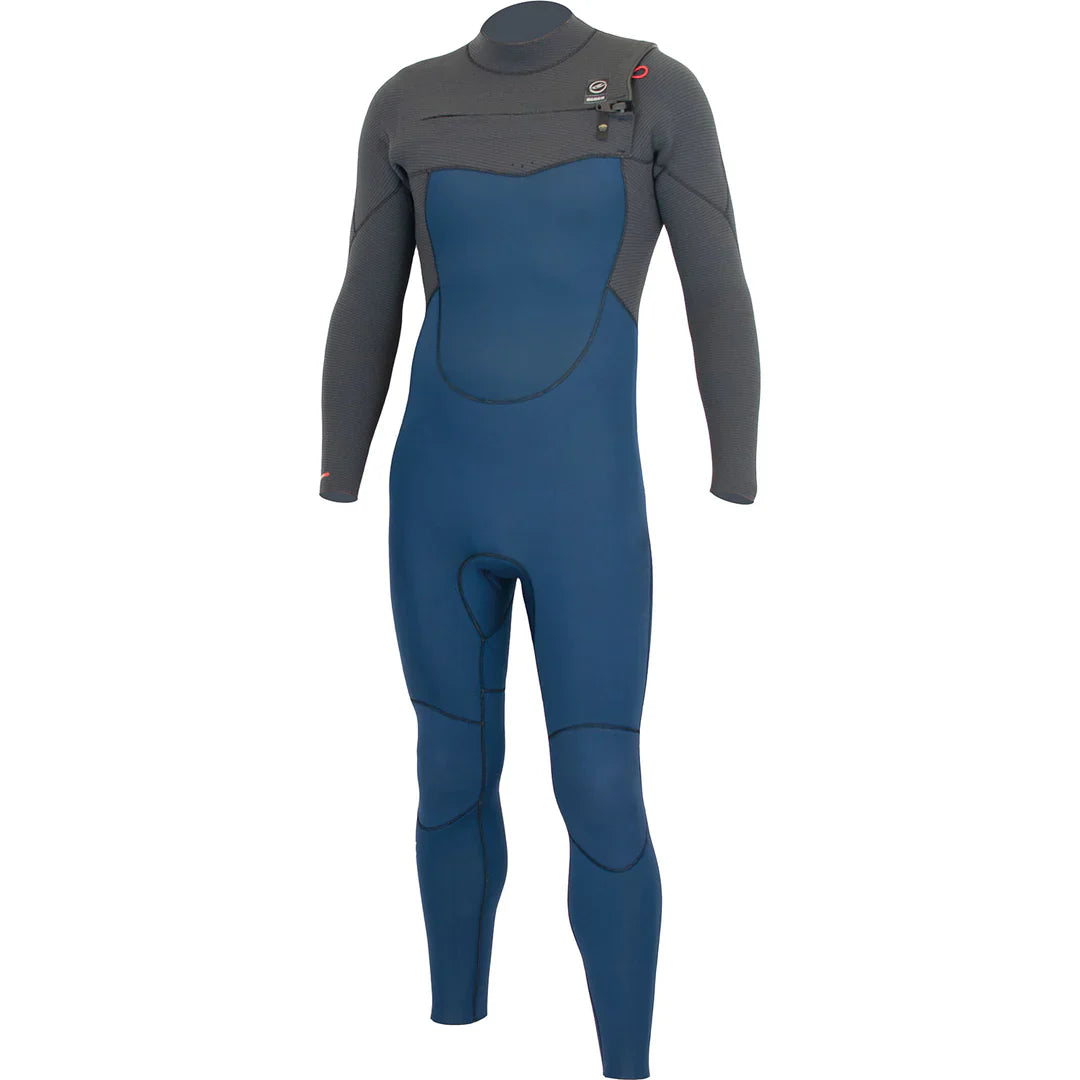 Alder Torch FX Mens 4mm / 3mm Chest Zip Winter Wetsuit. Black / Navy
