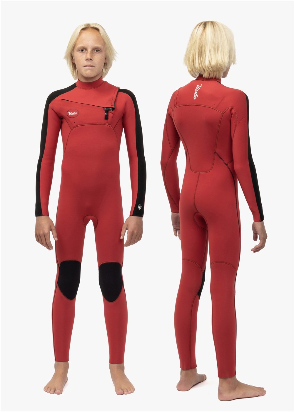 Vissla 7 Seas Striper Boys 4-3 Full Chest Zip