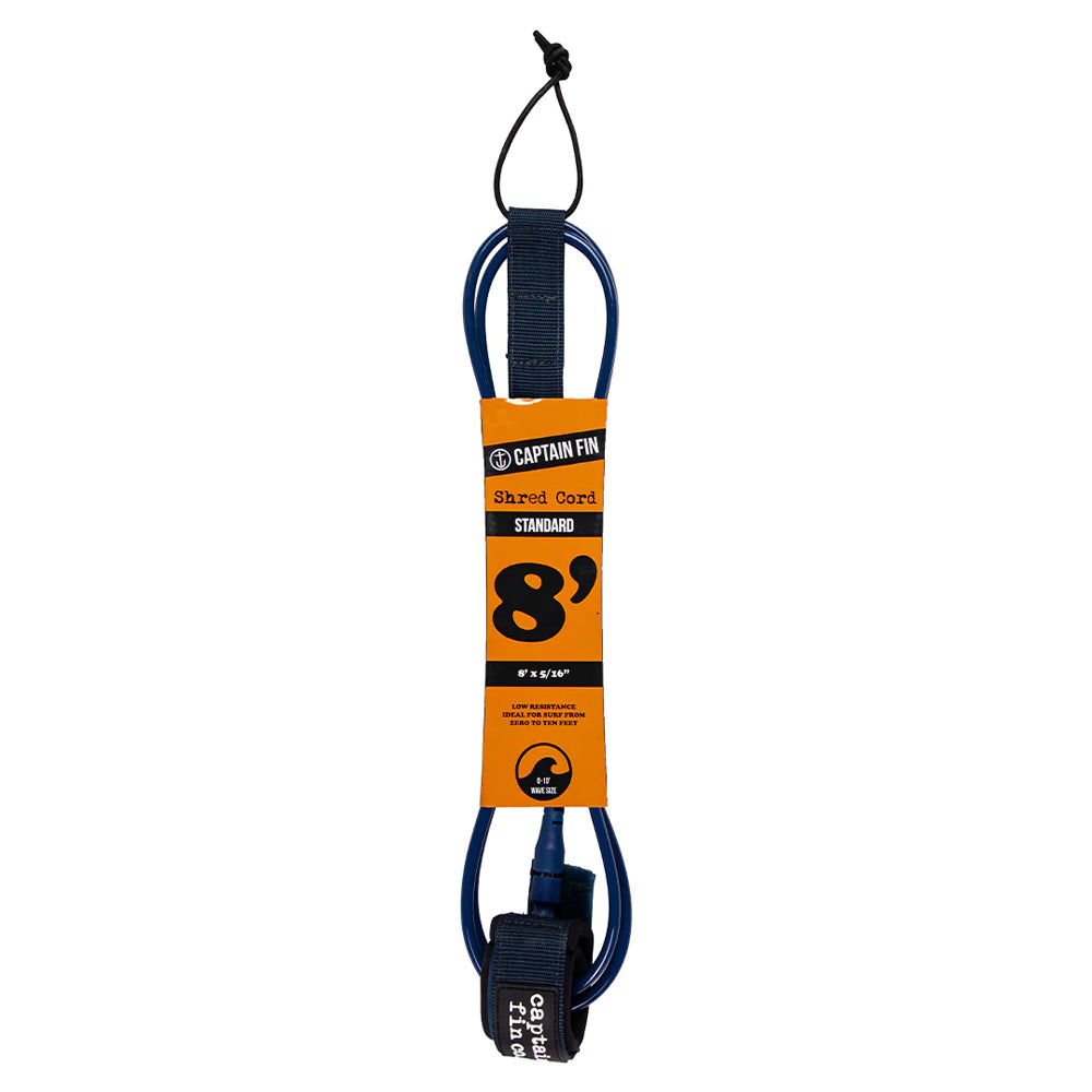 Captain Fin Co. Shred Cord - 8' Standard - Navy Surfboard Leash
