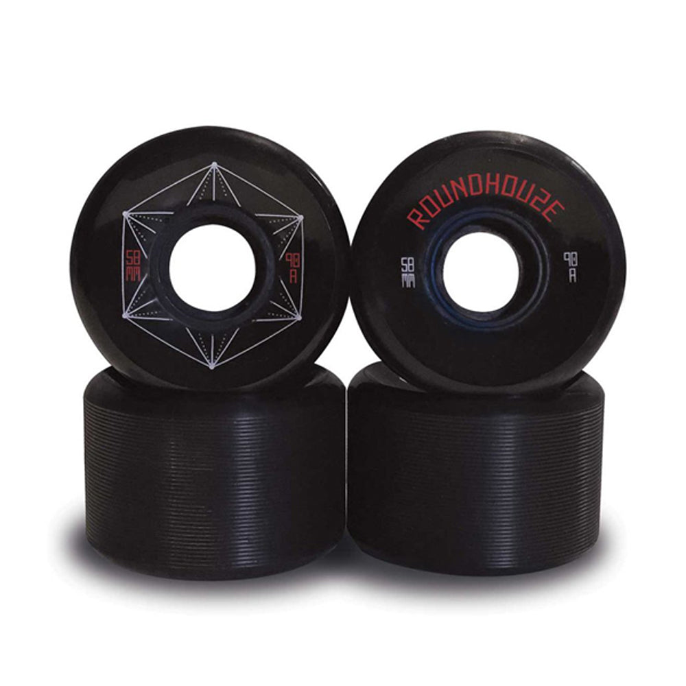 Carver Skateboards - Roundhouse Wheels - 58mm Park - Black (95A)