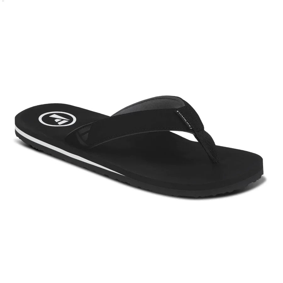 FOAMLIFE TARLAN MENS FLIP FLOPS BLACK Porthcawl Marine