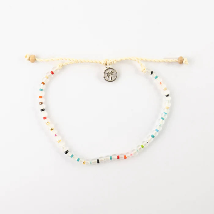 Pineapple Island Colourful frosted glass anklet