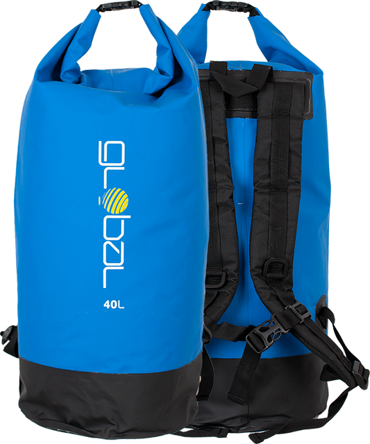 40ltr Global Dry Bag - Back Pack Style with reinforced adjustable straps.