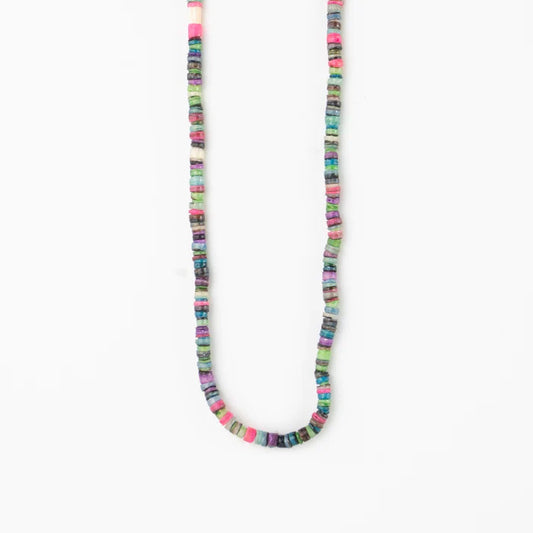Pineaplle Island Necklace-tube shells beads