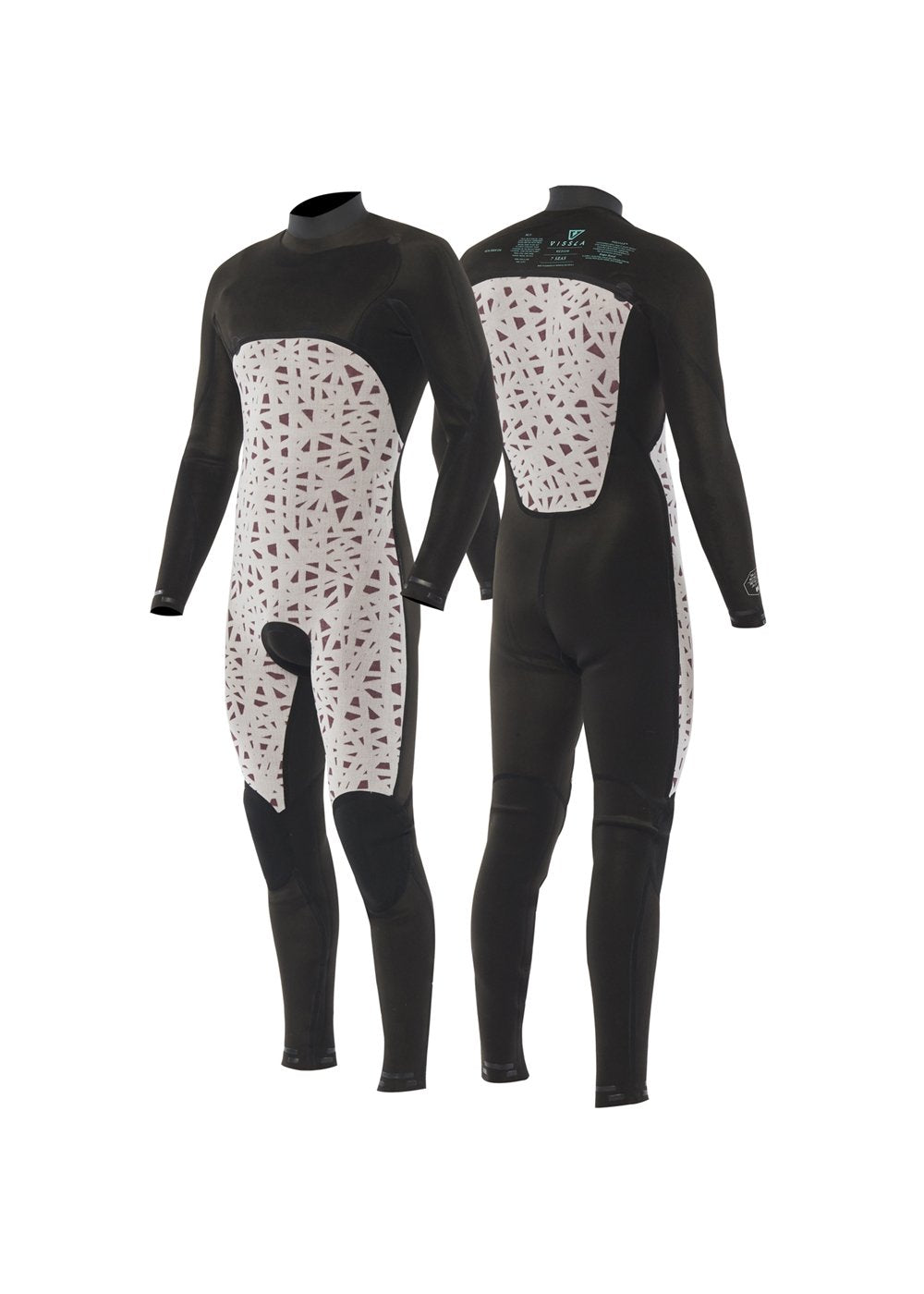 Vissla 7 Seas Raditude 4-3 Full Chest Zip Wetsuit - Army