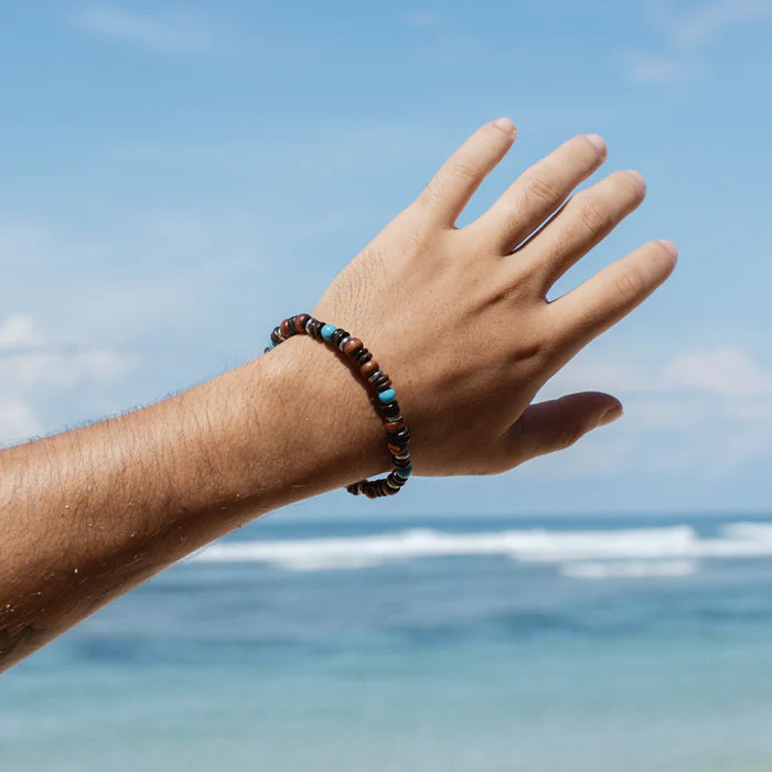 Pineapple island bracelet - turquoise beads