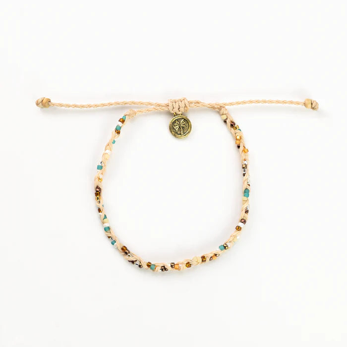 Pineapple Island Colourful seed bead anklet