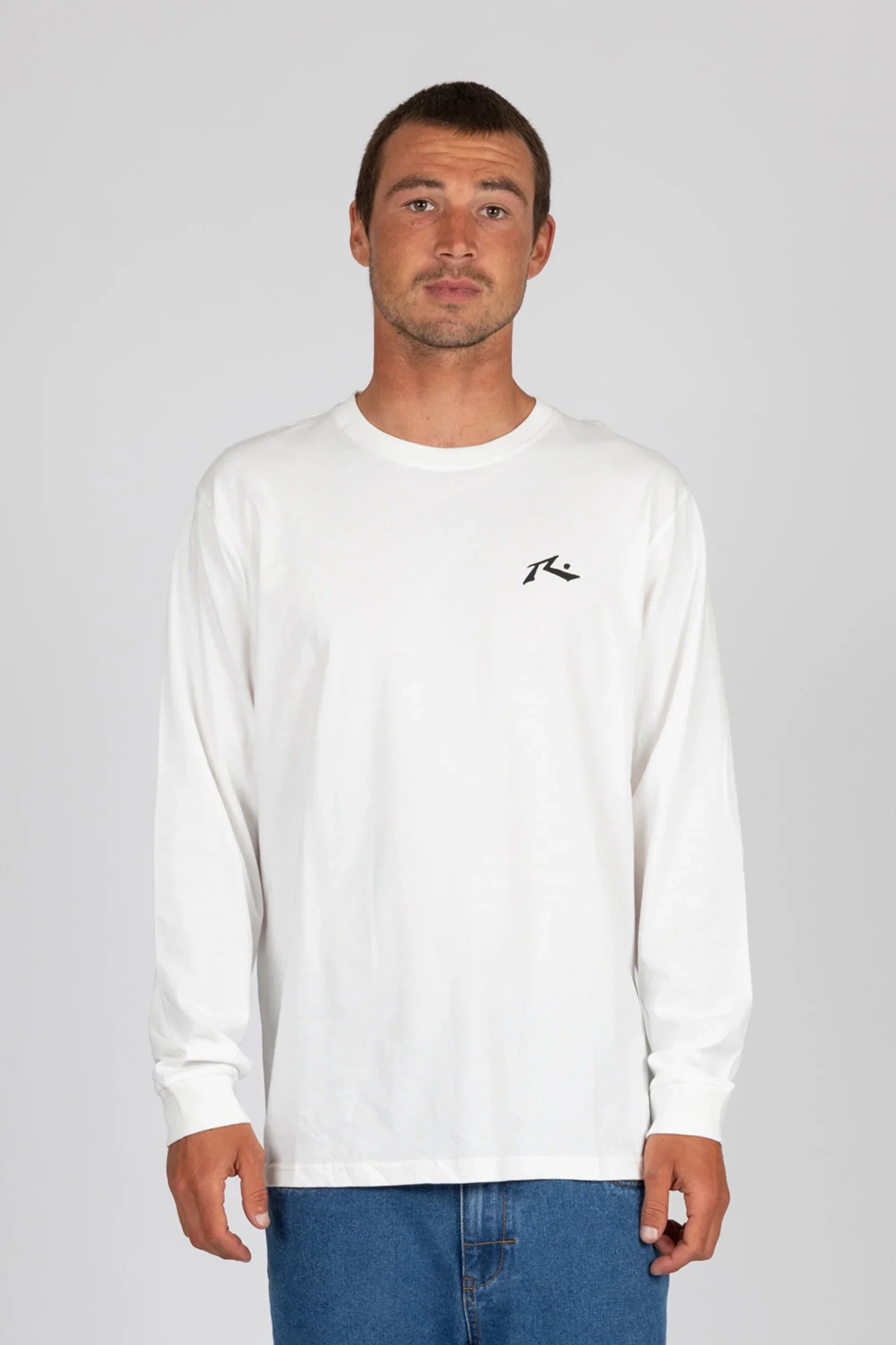 Rusty Base Line LS Tshirt White