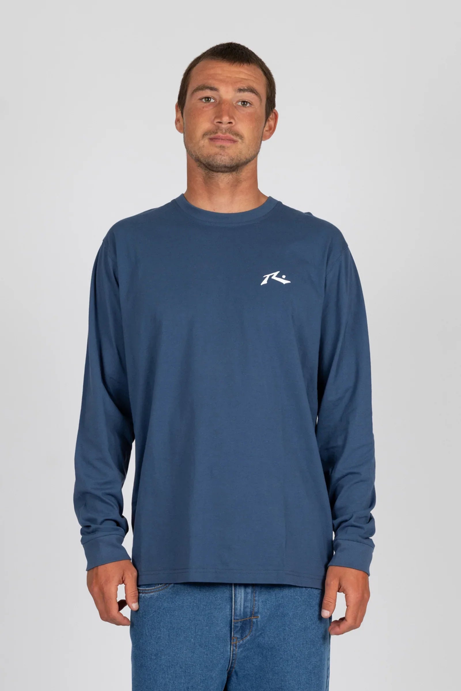 Rusty Base Line LS Tshirt Navy
