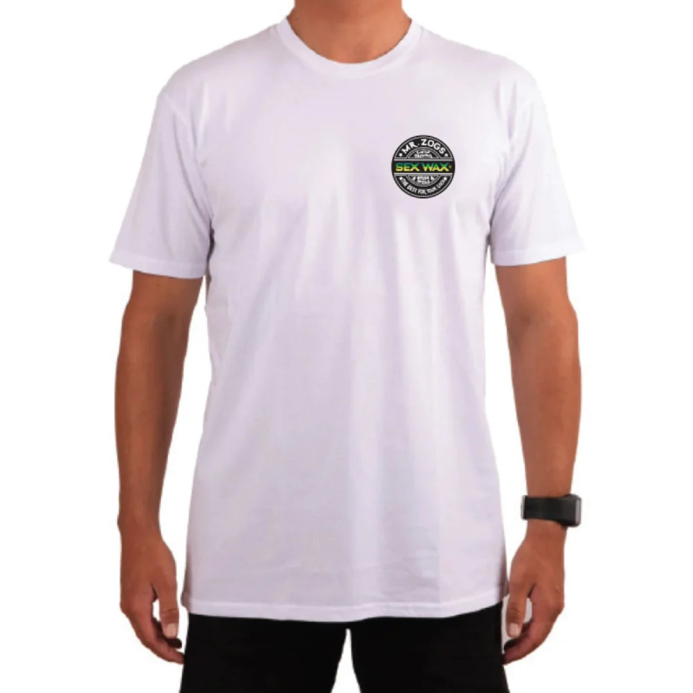 Sex Wax Word Fade Green T-Shirt - White