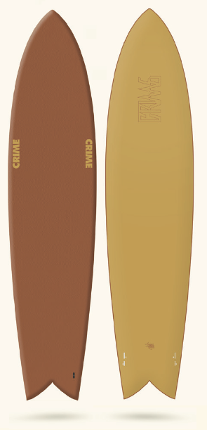 CRIME Surfboards - Keel Long Fish 9'5" - Rust