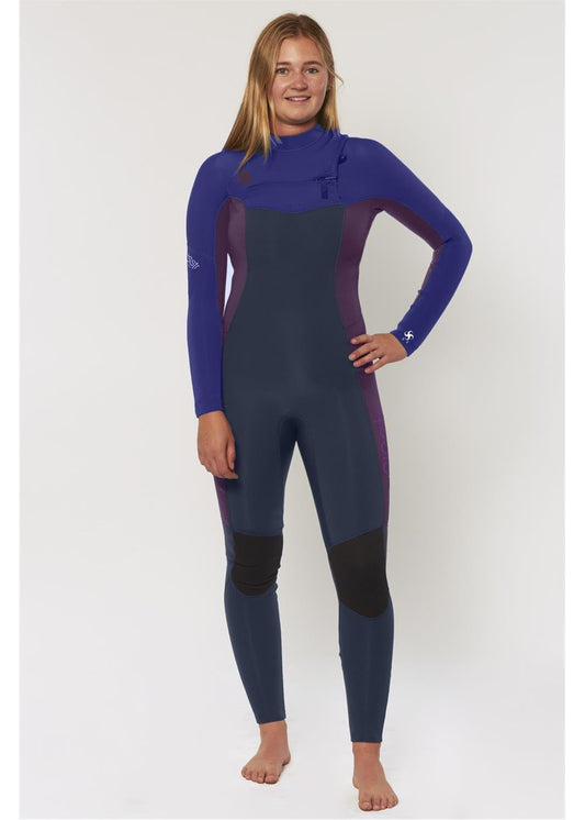 Sisstrevolution 7 seas 4/3 chest zip wetsuit - blue moon