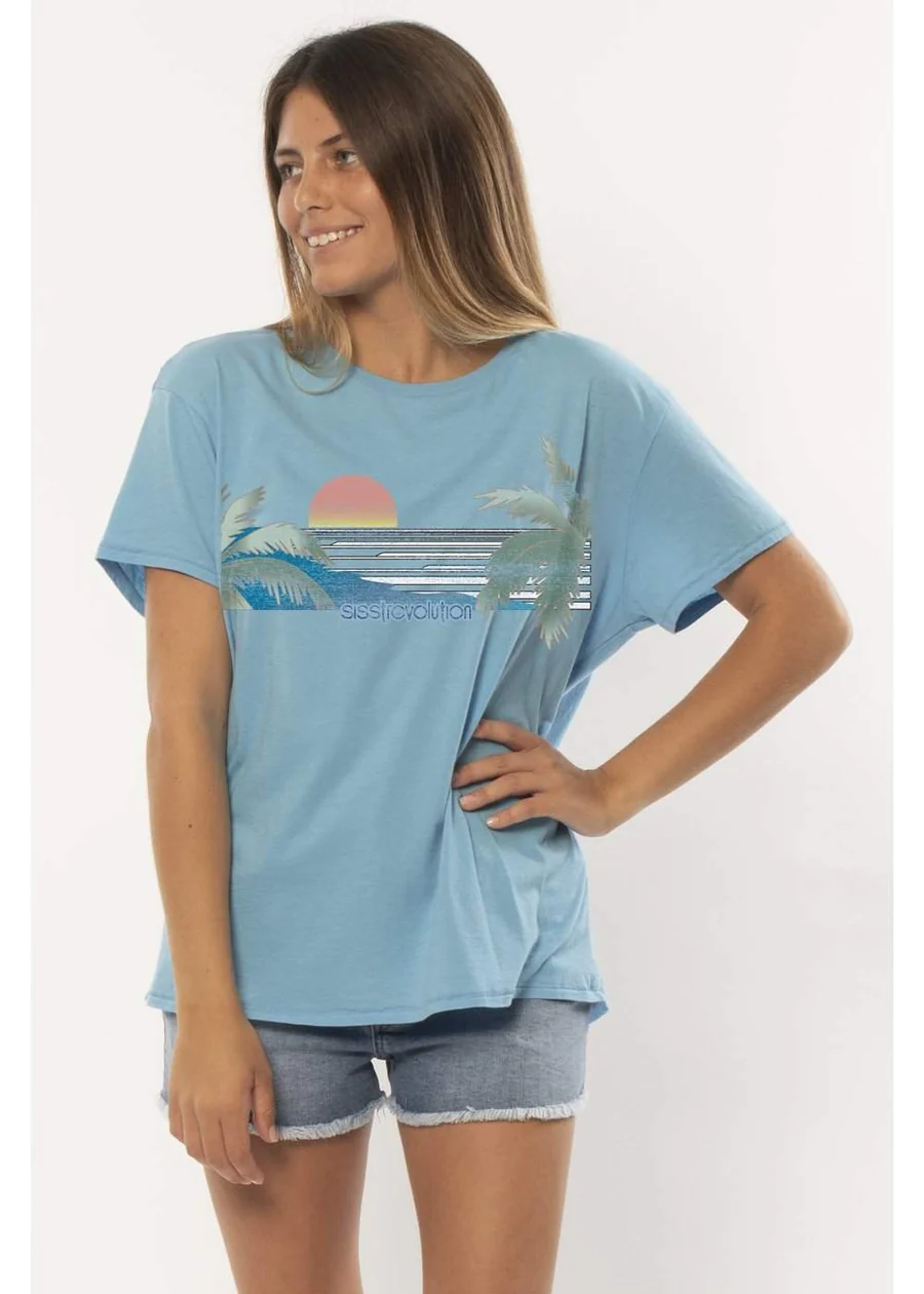 Sisstr lines ss Knit T-shirt