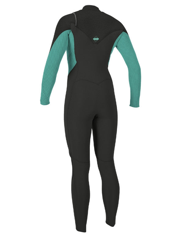 O'Neill Womens Hyperfreak Chest Zip 4/3+mm wetsuit - Raven/Opal