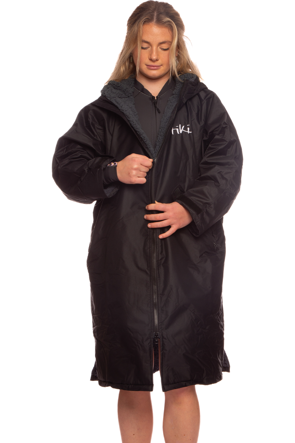 Tiki Tech Robe - Black/Petrol