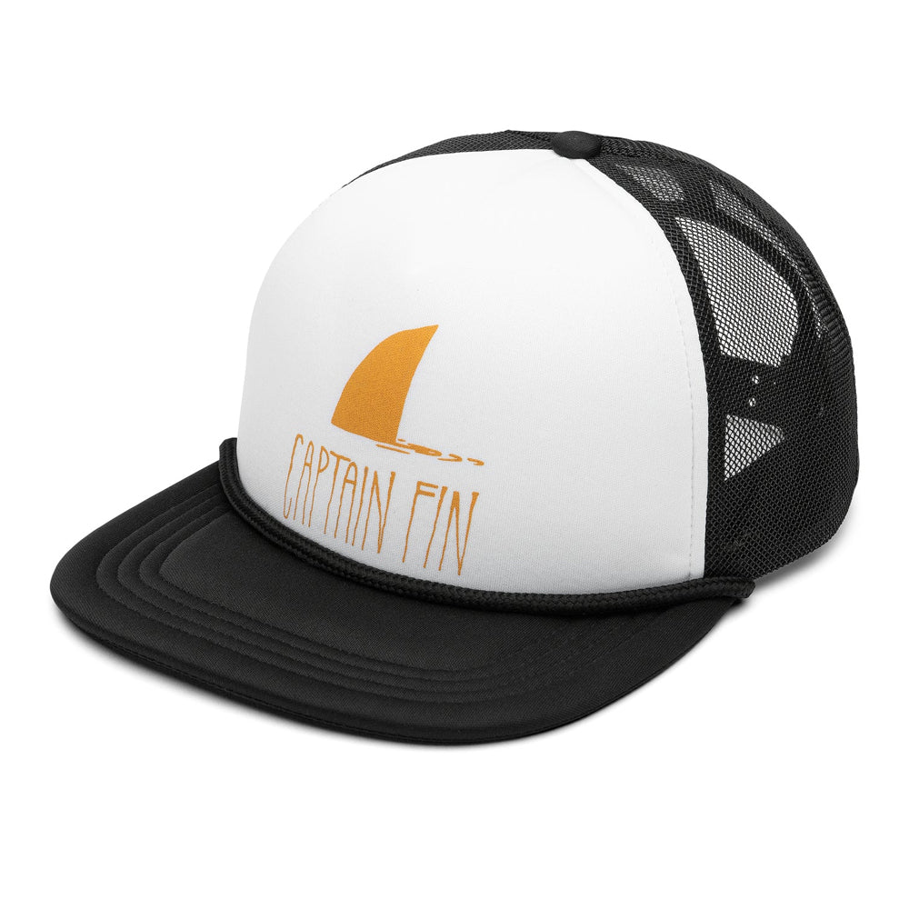 Shark Fin Trucker Cap - White/Black - Captain Fin Co - UK