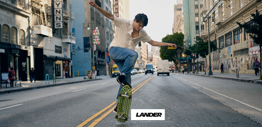 LANDER SKATEBOARDS - Made from 100% fully certified recycled ocean plastic and glass fibre