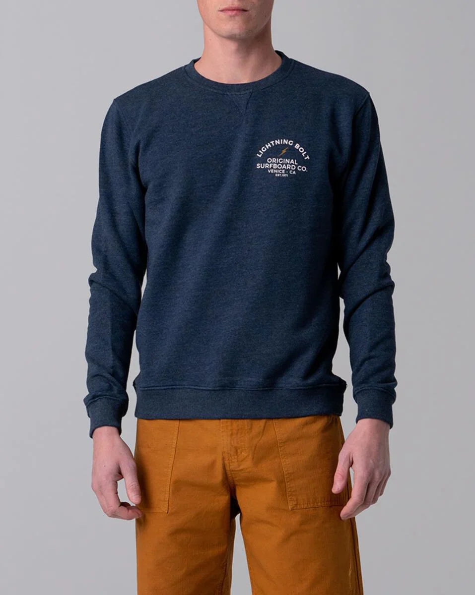 lightning bolt crewneck jumper-navy