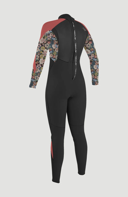 O'Neill EPIC 5/4MM Womens BACK ZIP FULL WETSUIT | BLACK/TWIGGY/TEA ROSE