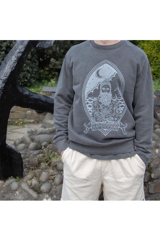 BamBooBay Seamus Sailor Crewneck Charcoal Overdye