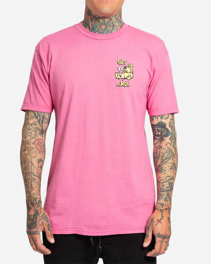 lost Party Wave Vintage Dye Tee Psycho Pink