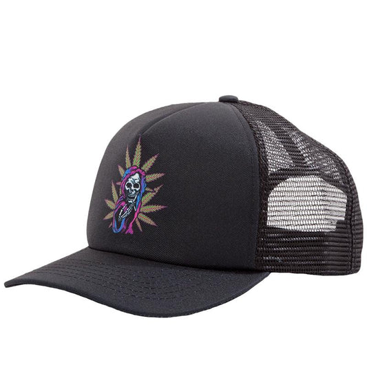 LOST GRIM REEFER TRUCKER HAT - BLACK