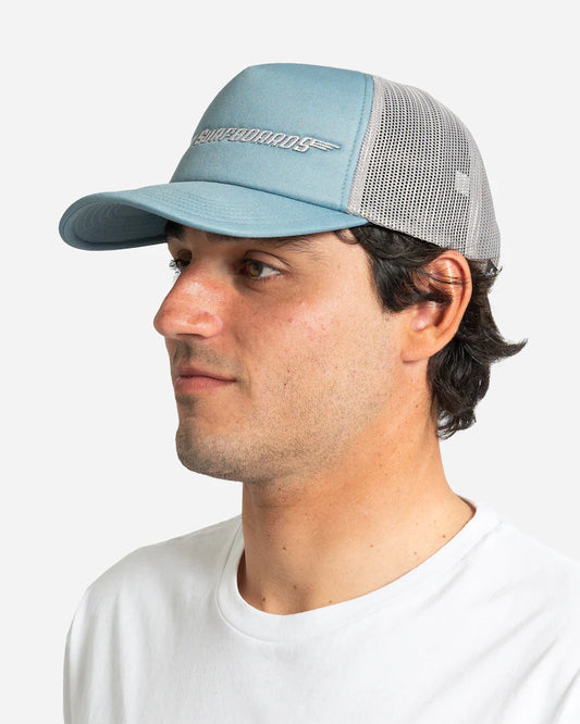 LOST SURFBOARD TRUCKER HAT - SEA FOG