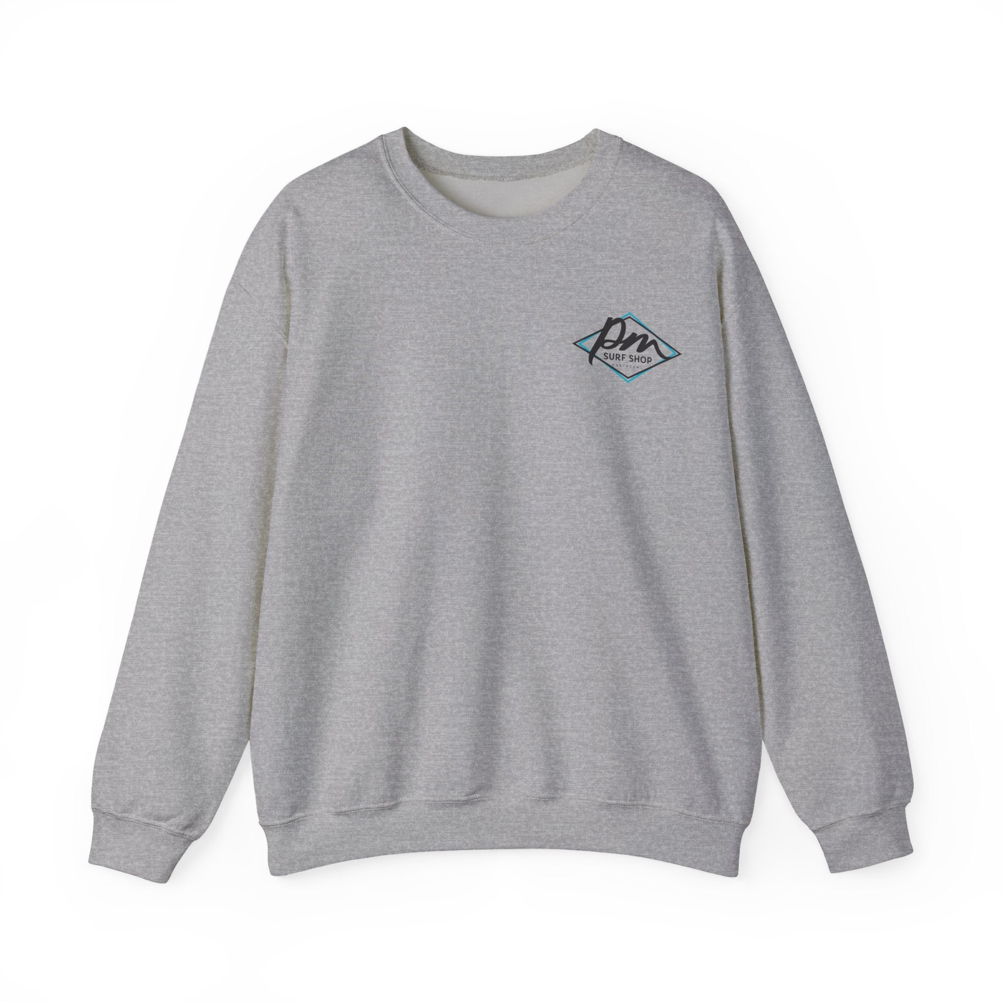 Porthcawl Marine Diamond Logo - Heather Grey Crewneck Sweatshirt