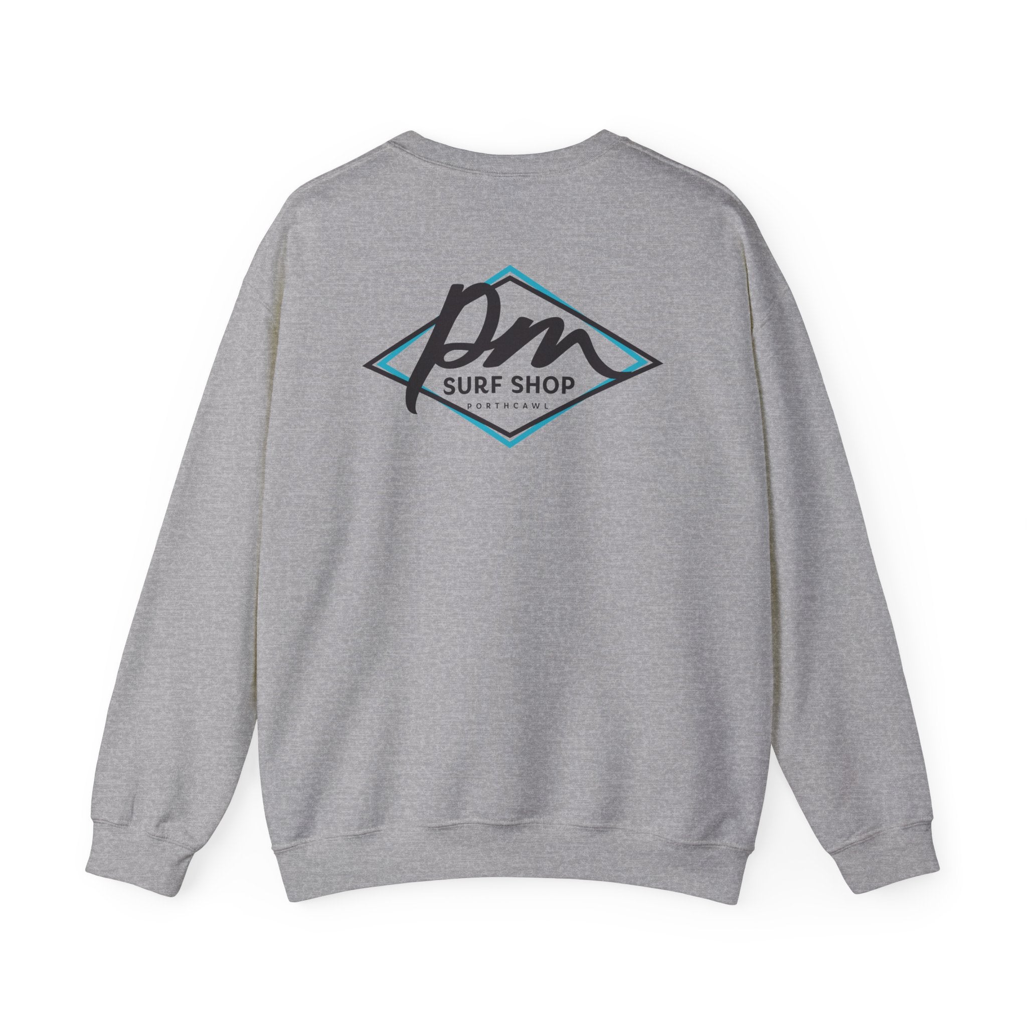 Porthcawl Marine Diamond Logo - Heather Grey Crewneck Sweatshirt