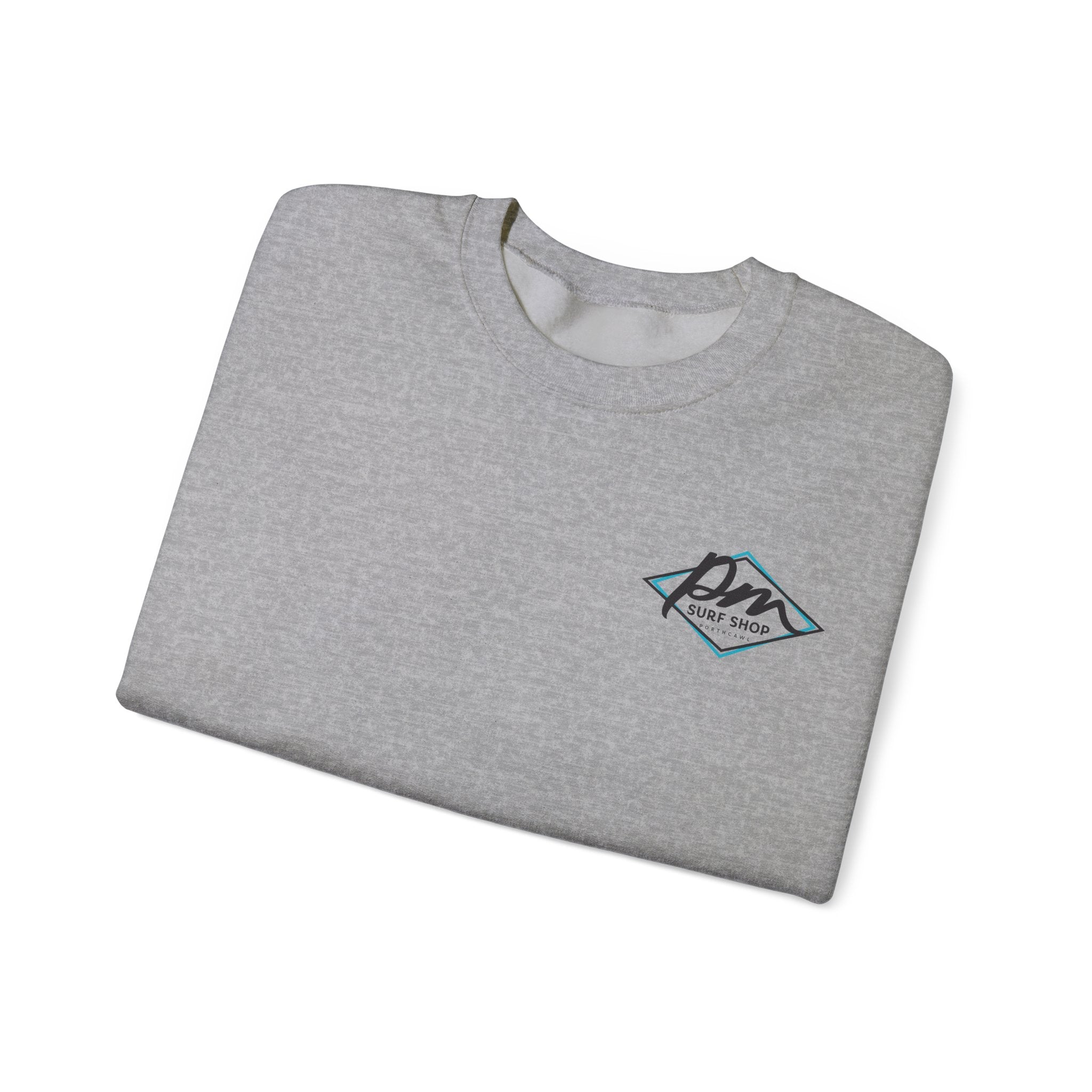 Porthcawl Marine Diamond Logo - Heather Grey Crewneck Sweatshirt