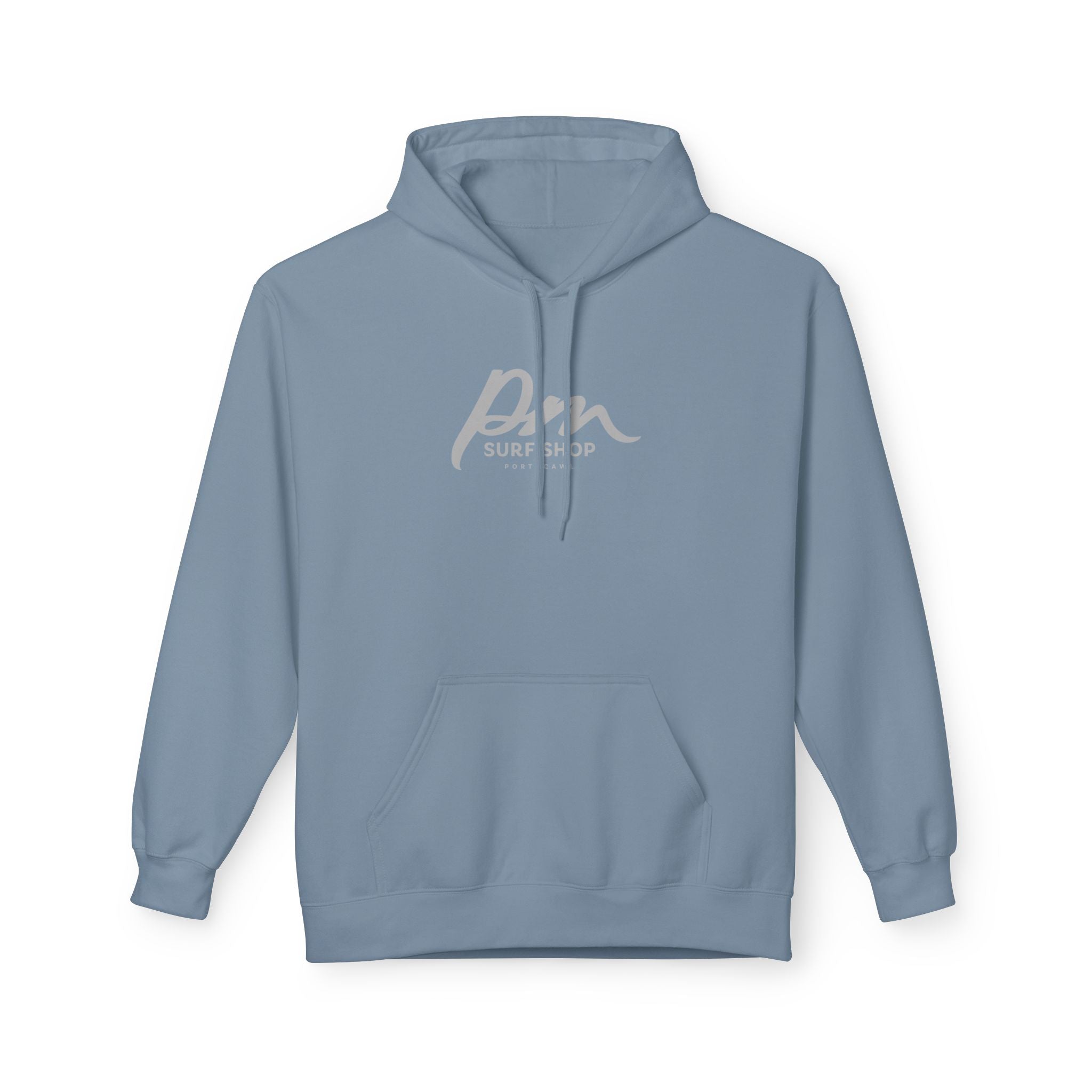 Porthcawl Marine Logo - Stone Blue Ladies Fleece Hoodie