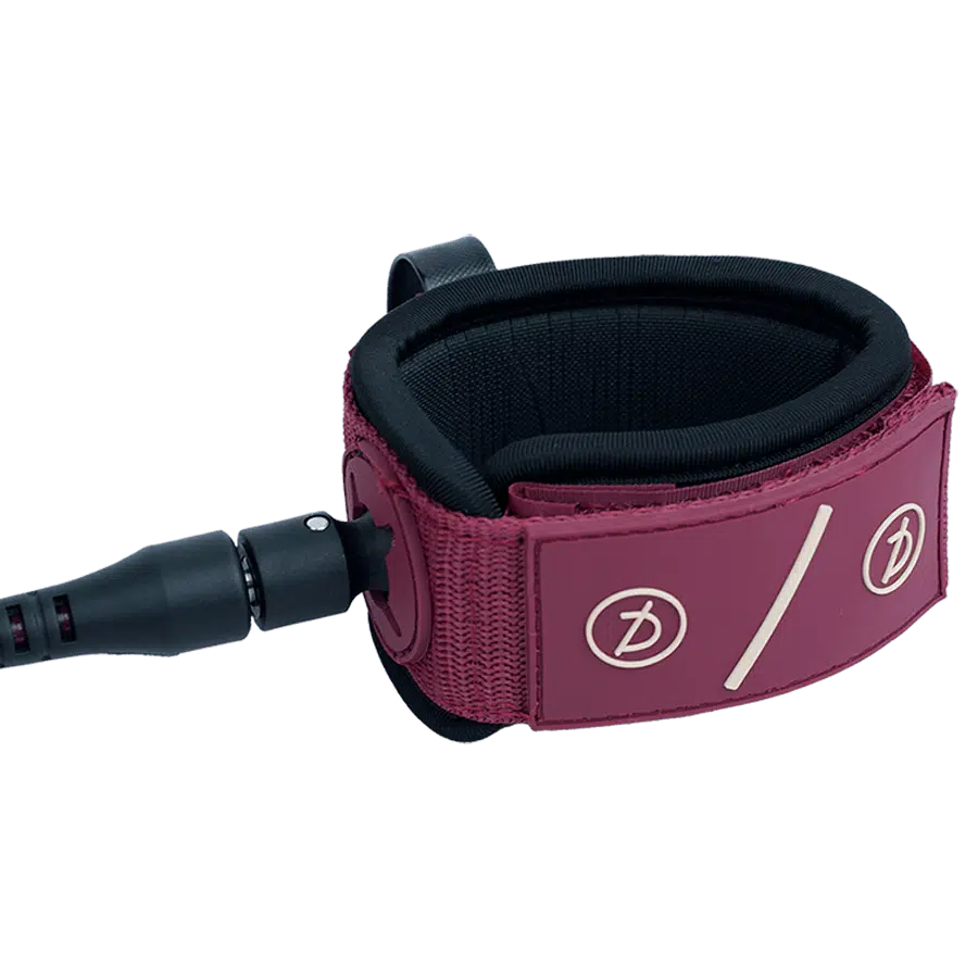 Deflow 8ft 7mm Performance leash burgundy