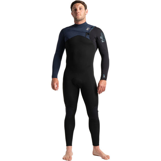 C-skins Mens Chest Zip 4/3 Steamer blk / blk