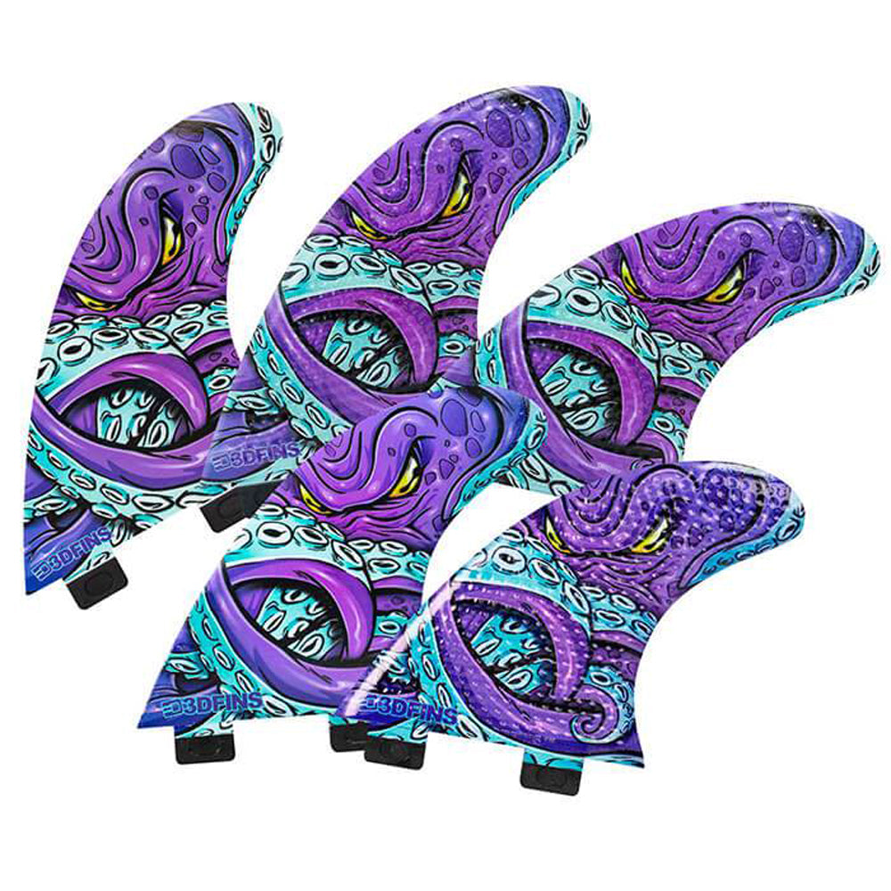 3D Fins - All Rounder 5 Fin - Medium - Kracken (FCS1/Futures)