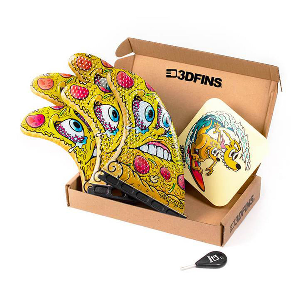 3D Fins - All Rounder 5 Fin - Medium - Pizza (FCS1/Futures)
