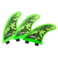 3D Fins - All Rounder Thruster - Soft - Green Camo (FCS1 / FCS2 / Catch Surf / Futures)