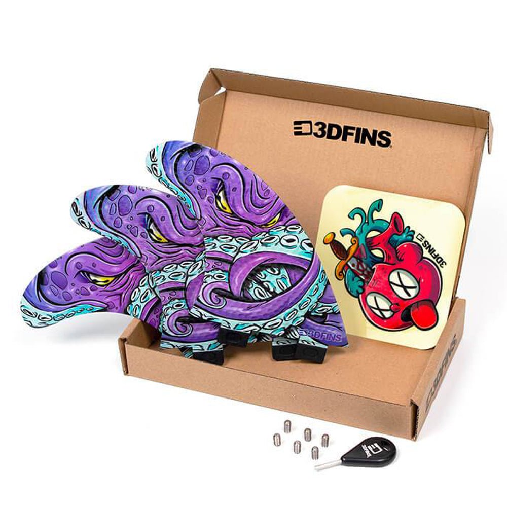 3D Fins - All Rounder Thruster - Medium - Kracken (FCS1/FCS2/Futures)