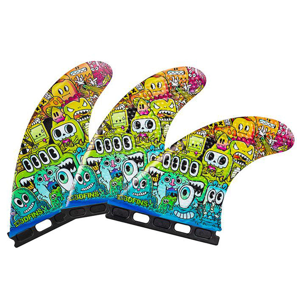 3D Fins - Thruster Medium - Monsters (FCS1/FCS2/Futures)
