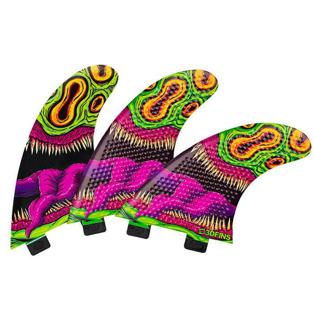 3D Fins - All Rounder Thruster - Medium - Mouthy (FCS1/FCS2/Futures)