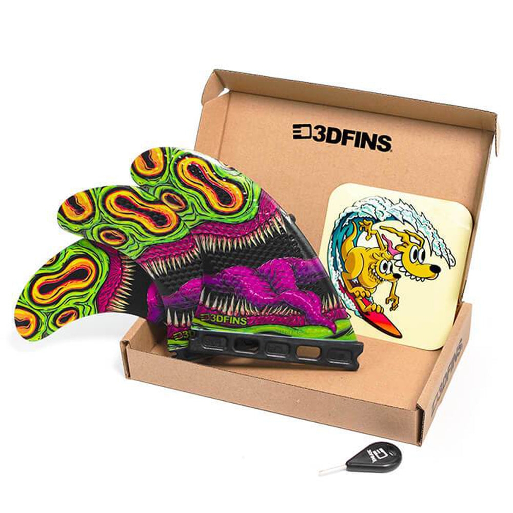 3D Fins - All Rounder Thruster - Medium - Mouthy (FCS1/FCS2/Futures)