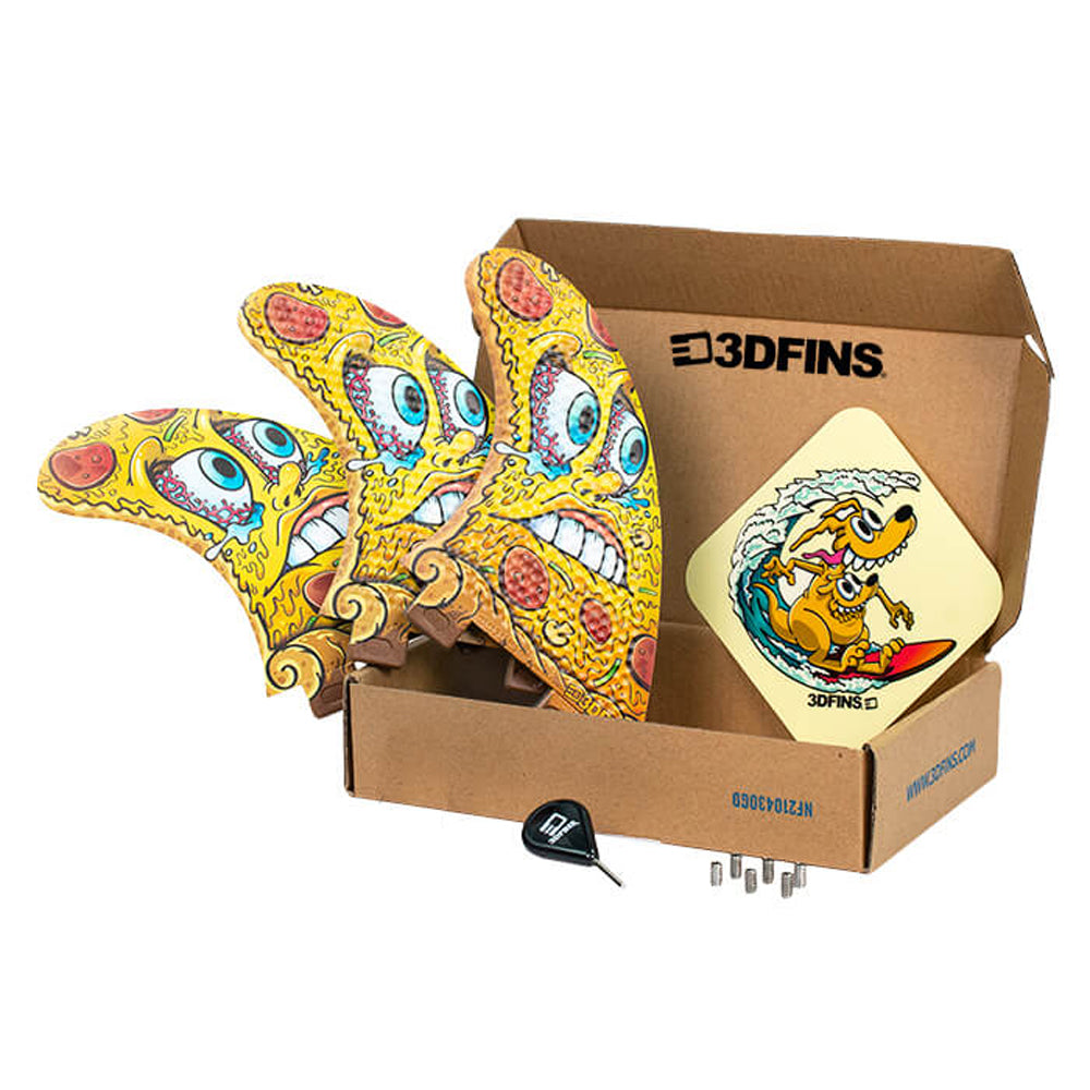 3D Fins - All Rounder Thruster - Medium - Pizza (FCS1/FCS2/Futures)