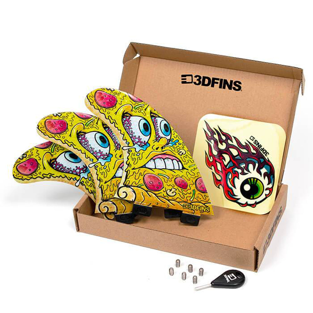 3D Fins - All Rounder Thruster - Medium - Pizza (FCS1/FCS2/Futures)