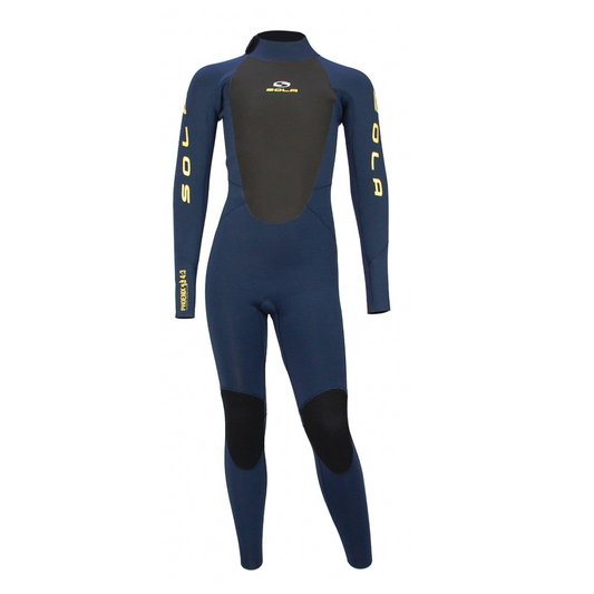 SOLA Pheonix 4mm / 3mm GBS BZ DL Chest - Kids Wetsuit BLACK