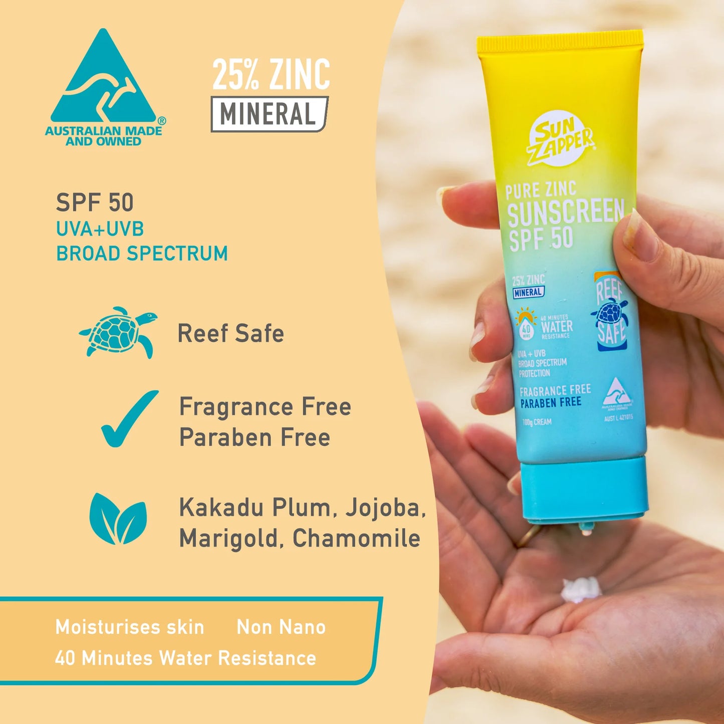 Pure Zinc Reef Safe Sun Cream SPF 50+