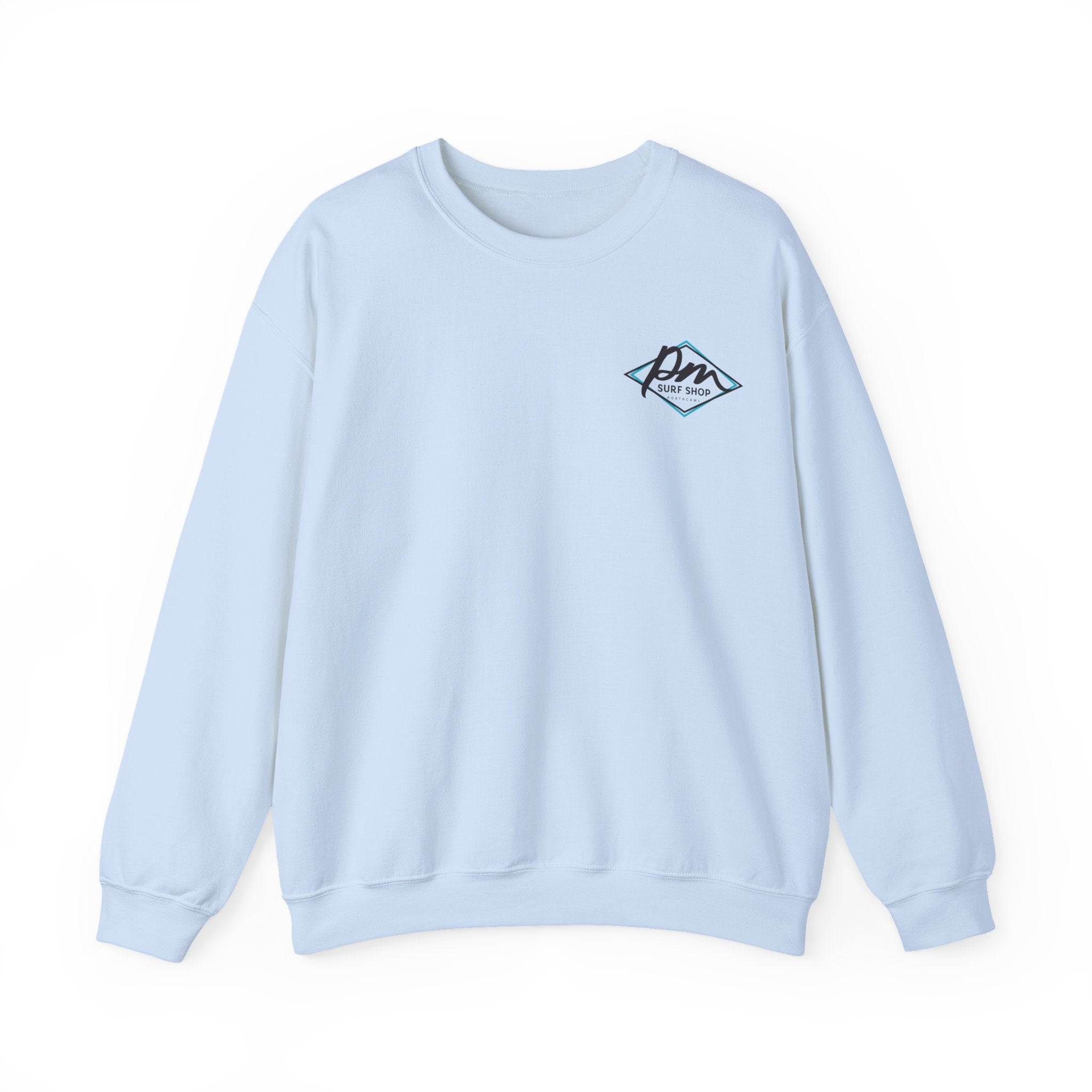 Porthcawl Marine Diamond Logo - Light Blue Crewneck Sweatshirt