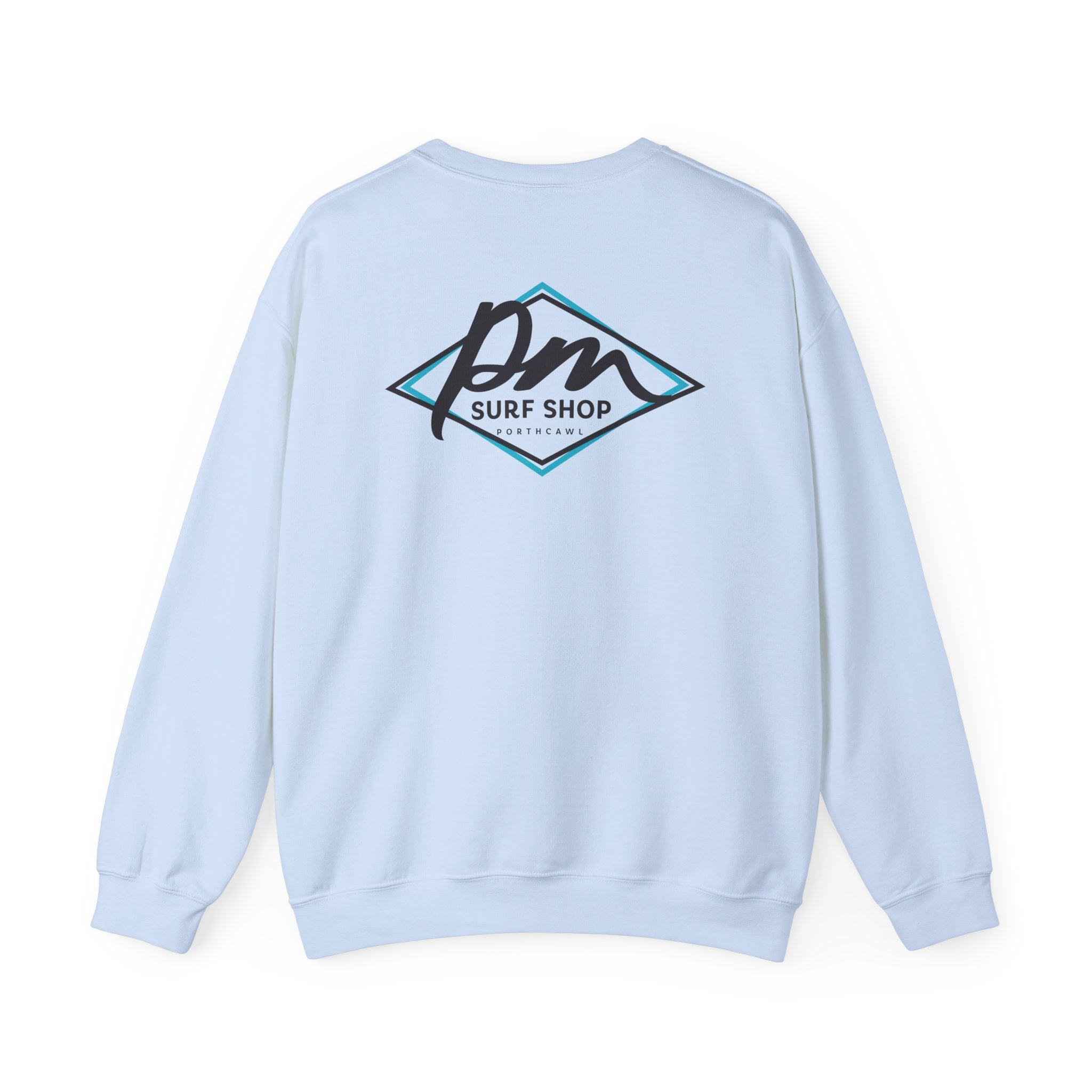Porthcawl Marine Diamond Logo - Light Blue Crewneck Sweatshirt