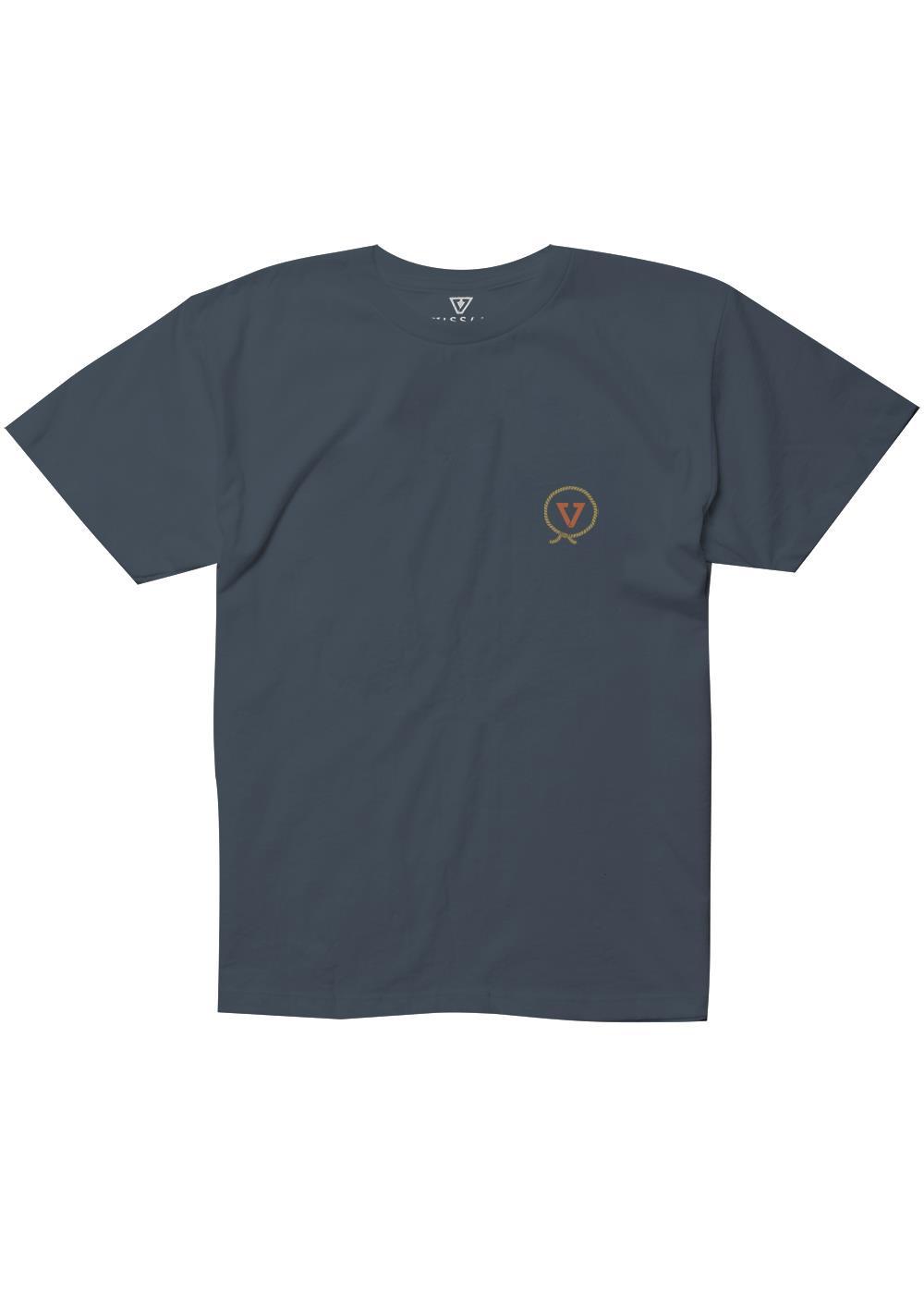 Vissla Bang Bang Boys Tee in navy with subtle front logo detail.