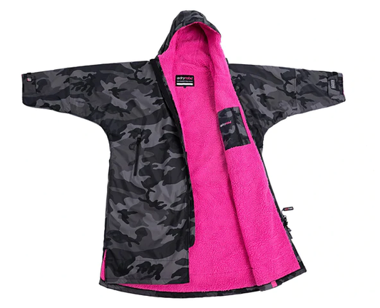 Dryrobe Advanced Long Sleeve - Black Camo Pink